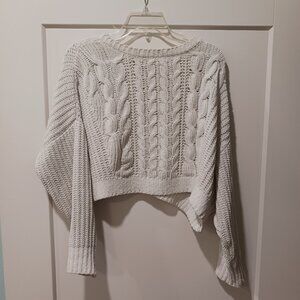 Arizona Cropped Cable Knit Sweater